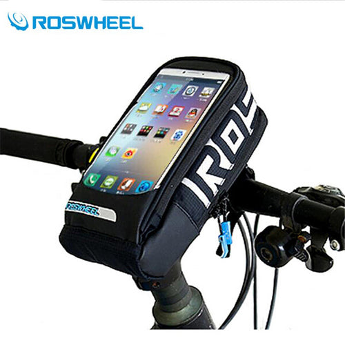 New ROSWHEEL Bicycle Bags Panniers MTB Road Bike Bag Touch Screen Cycling Front Tube Frame Handlebar Bag For Below 5.7