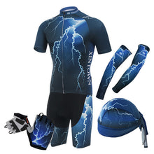 XINTOWN Bicycle Short Cycling Jersey Sleeves Helmet Gloves Set 3D Padded Bicicleta Capacete Ciclismo Bike Men Clothing Kit