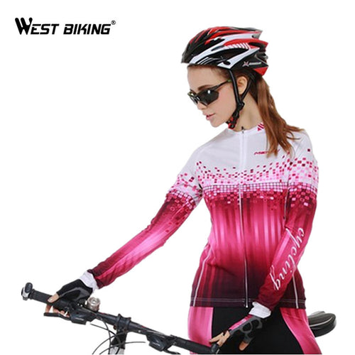 WEST BIKING Cycling Clothing Long Sleeve Jersey Long Tight Pants Breathable Reflective Sport MTB Bike Bicycle Cycling Jersey Set