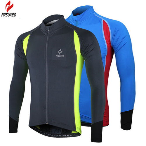 ARSUXEO Cycling Jacket Wicking Quick-dry Ropa Ciclismo Men Sportswear Cycling Clothing Running Bike Bicycle Cycling Jacket
