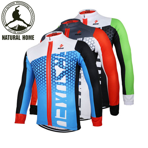 NaturalHome Men Sport Cycling Jersey Bike Bicycle Long Sleeves Mountain MTB Downhill Jerseys Clothing Jacket