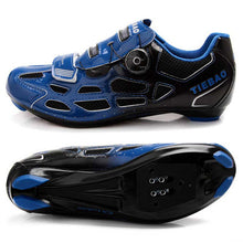 TIEBAO Professional Men Women Road Bike Racing Athletic Shoe Bicycle Cycling Shoes Breathable Fast Tuning Knob Laces Sport Shoes