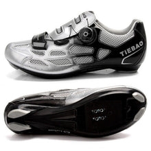 TIEBAO Professional Men Women Road Bike Racing Athletic Shoe Bicycle Cycling Shoes Breathable Fast Tuning Knob Laces Sport Shoes